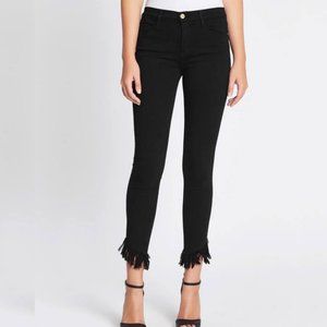 FRAME Denim Le High Skinny Shredded Raw Jeans 26